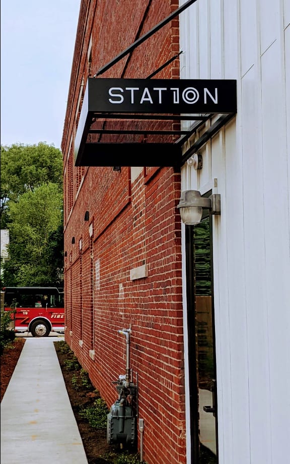 The Station 10 building, with the reception space on the second floor above A-Side Public House